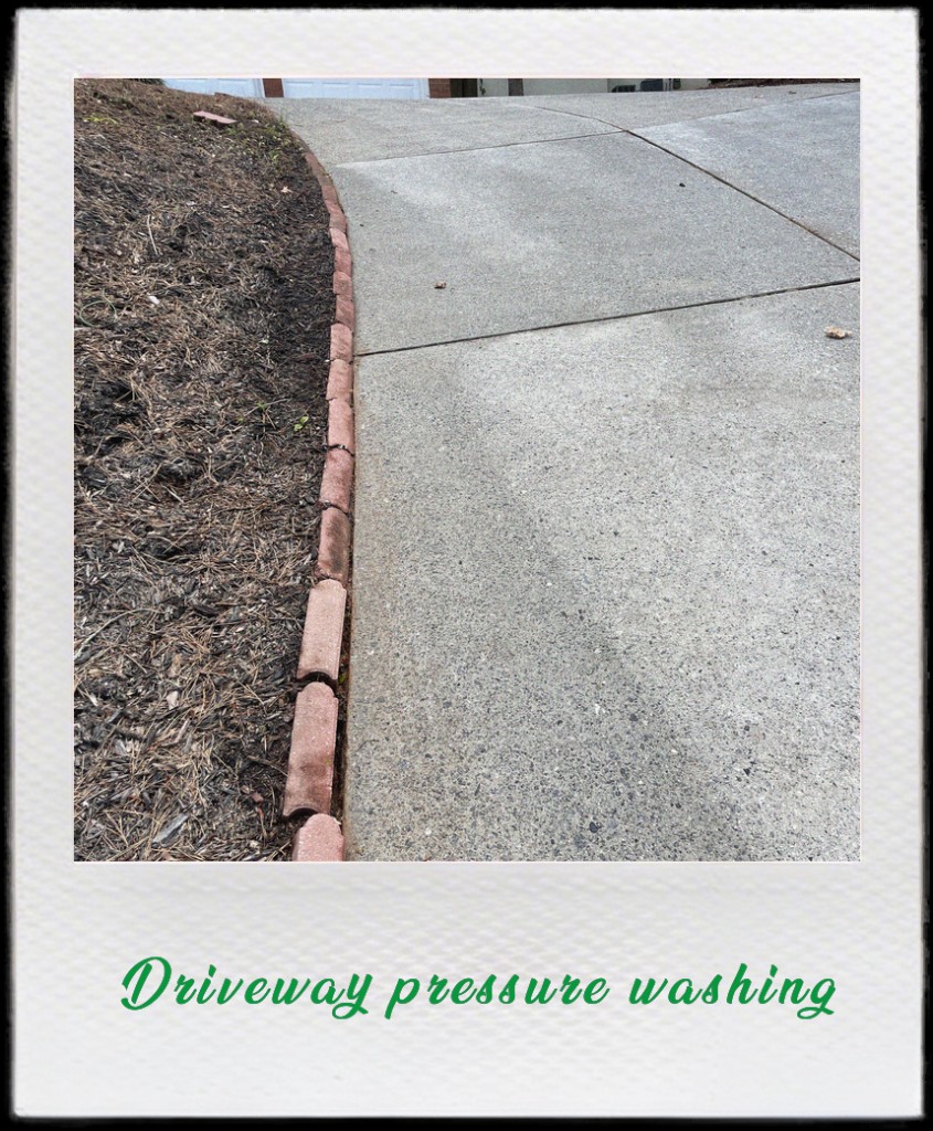 Driveway pressure washing