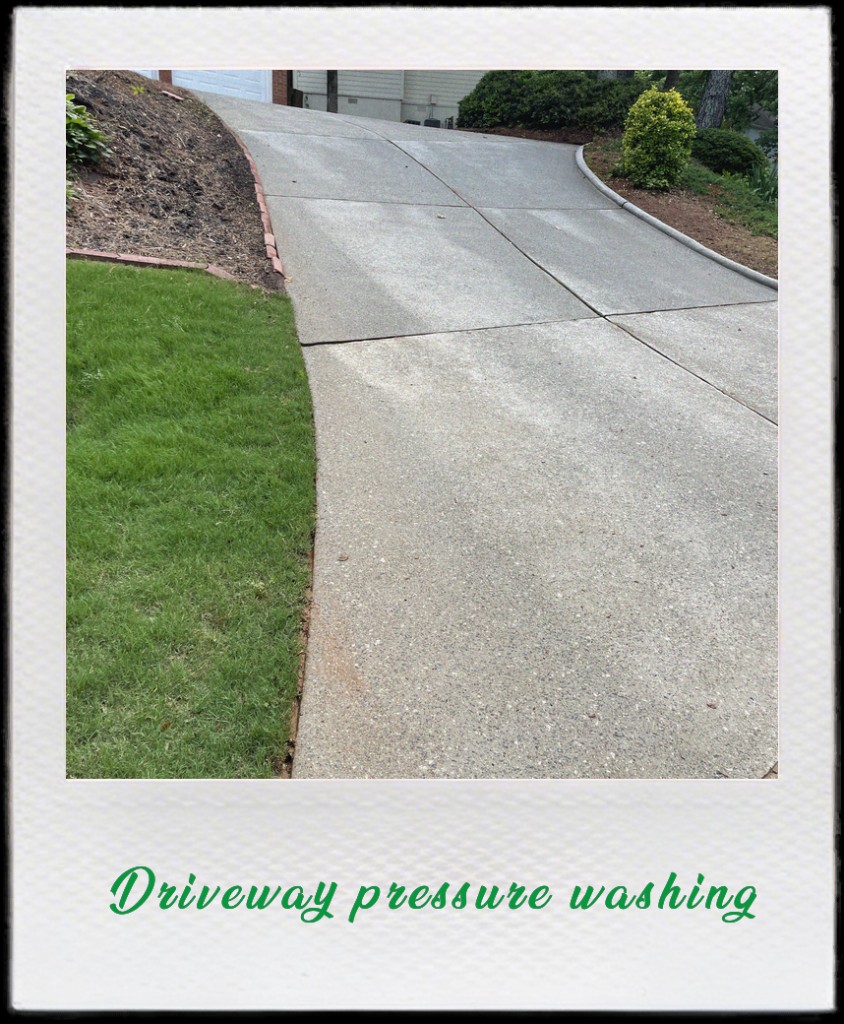 Driveway pressure washing