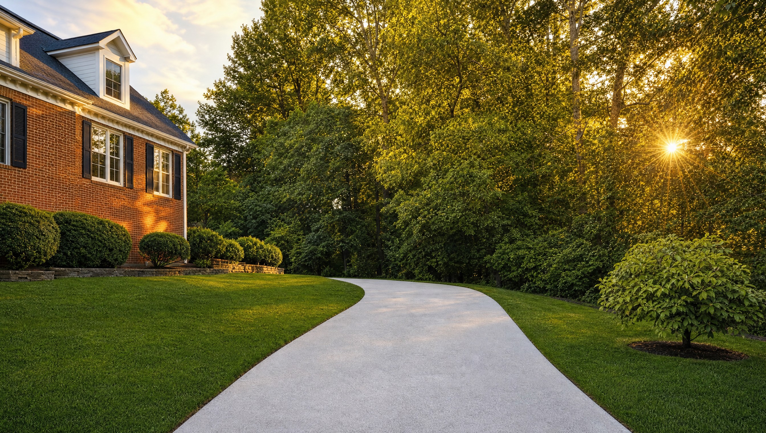 Spain Road residence after soft wash — uniform siding, organic film removed, curb appeal restored
